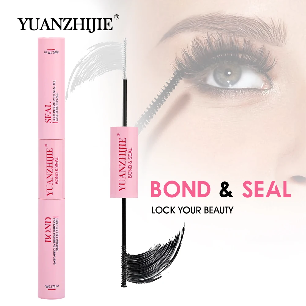 

YUANZHIJIE Newest Bond and Seal Lashes Ribbons Glue Sweatproof Wisps DIY Makeup Dual-ended Adhesive Retention Coating