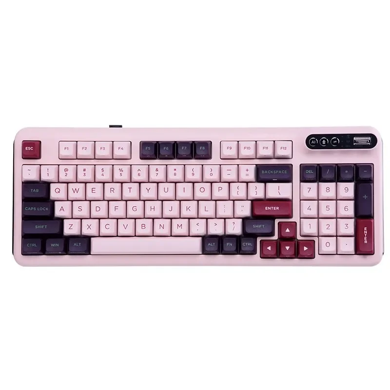 Kzzi Z98AI 기계식 키보드, 블루투스 무선 키보드, 3 가지 모드 개스킷, RGB 핫 스왑, 지능형 쓰기, 사무실 게이머 키보드