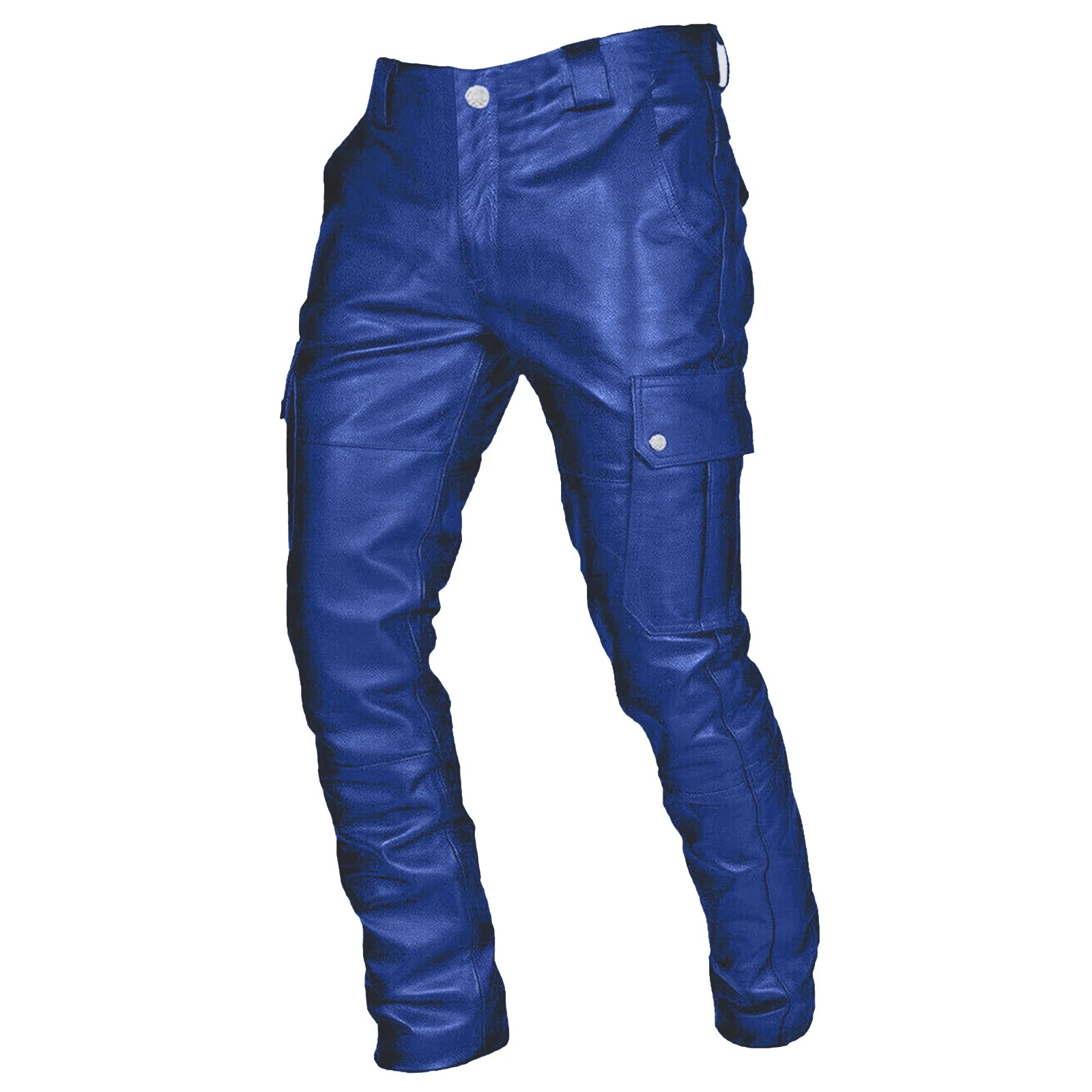 Men's Leather Motorcycle Trousers Faux Leather Motorcycle Trousers