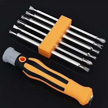2025 new screwdriver set 12 in 1 head flat-shaped screwdriver cross-shaped portable multifunctional precision maintenance tool 1