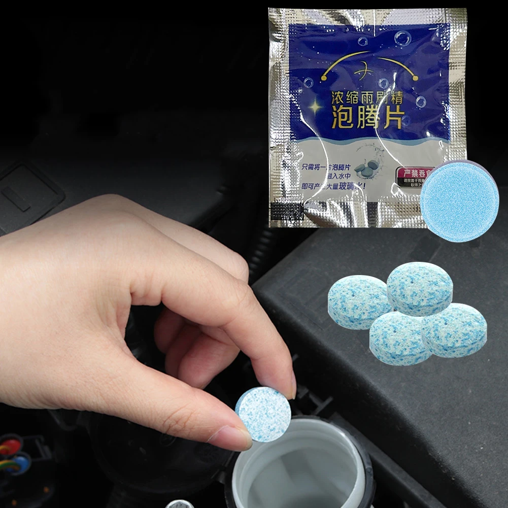 500-1PCS Car Windscreen Solid Cleaner Effervescent Tablet Auto Dust Wiper Glass Solid Cleaning Concentrated Tablets Detergent