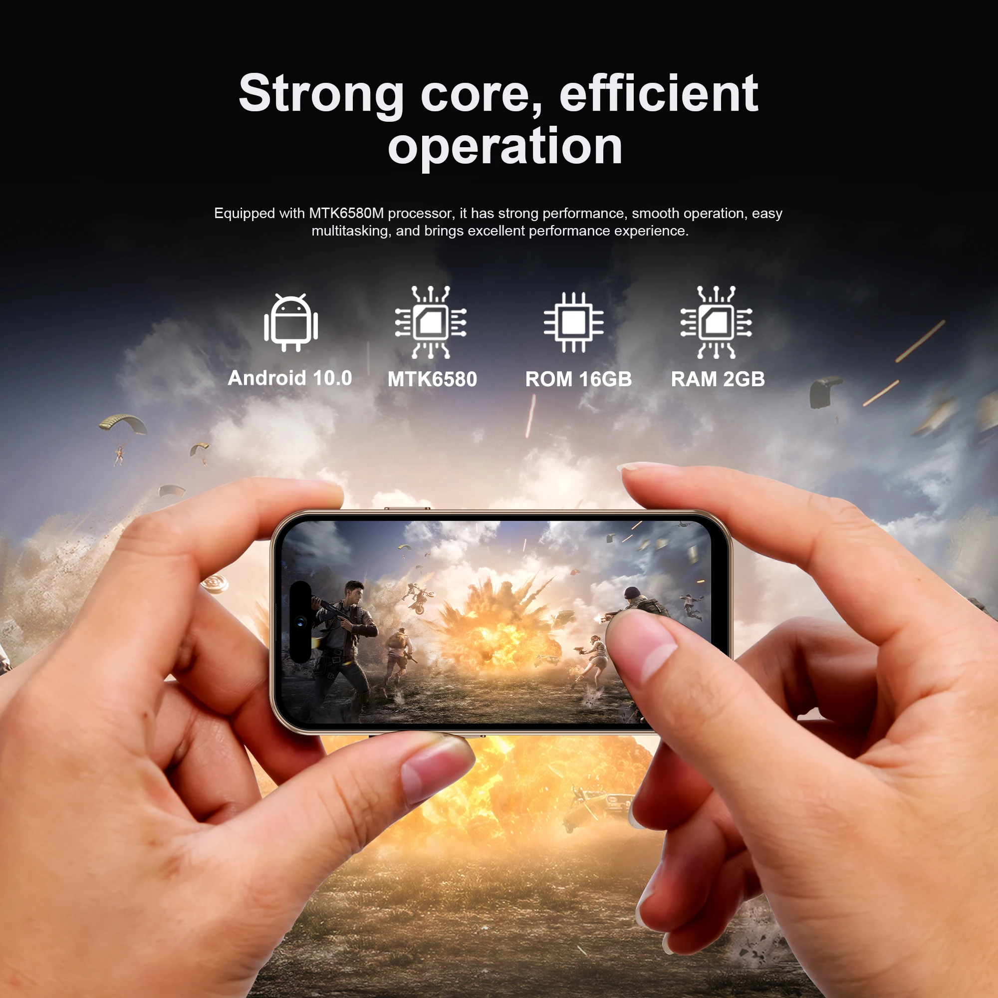 SERVO S16 MINI Card Smartphone 3G WCDMA Android 10.0 OS 2GB+16GB Play Store WiFi Face Unlock 4.0" Screen Small Cute Smart Phones