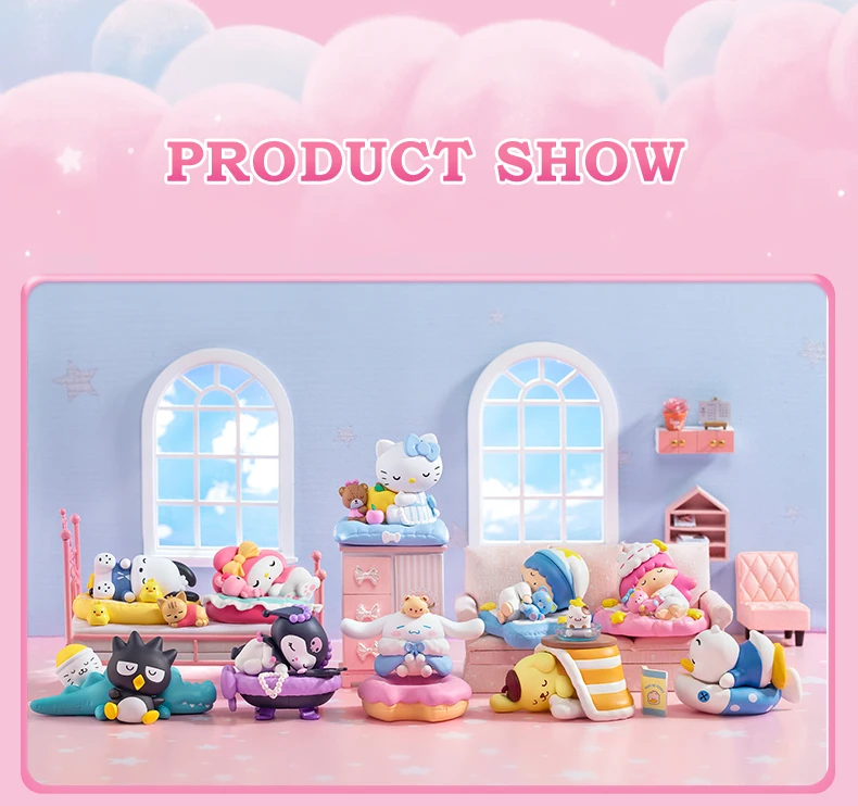 POP MART Sanrio Fall Asleep collectible figure from mystery blind box – includes free shipping to Singapore.