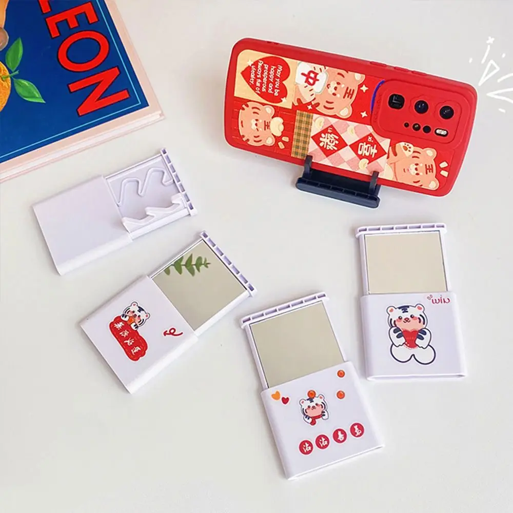 

Phone Bracket Women Girls Beauty Personalized Makeup Mirror Mobile Phone Stand Holder Compact Pocket Mirror Cosmetic Mirror