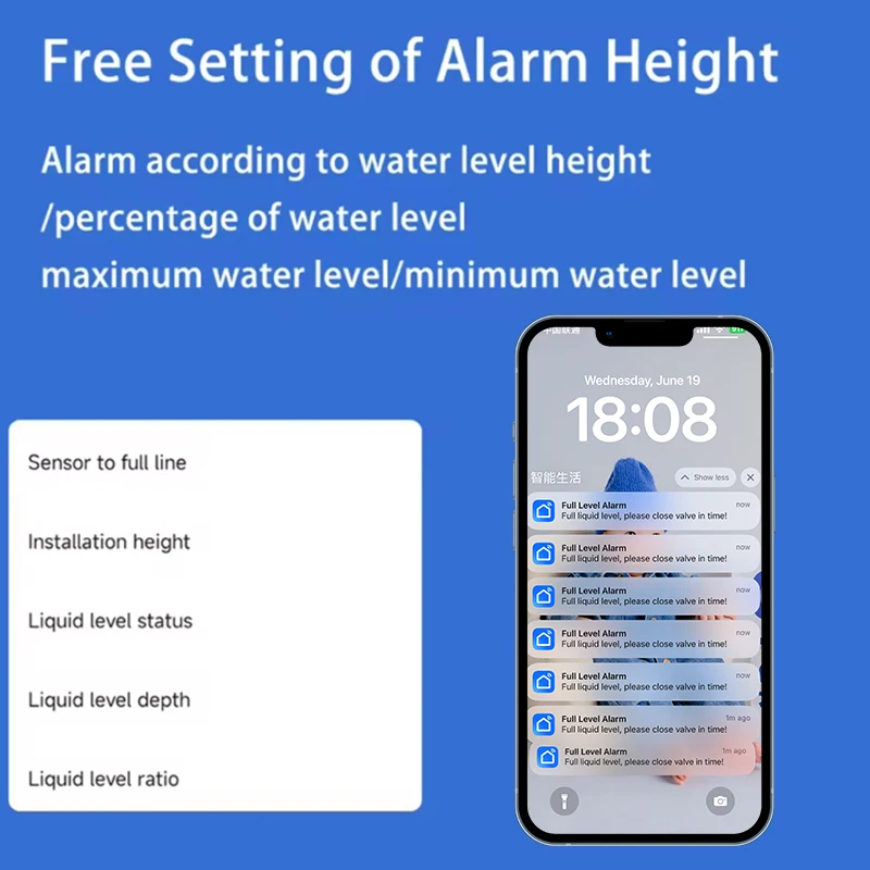 Morayelec ME201WSP Tuya Smart Life APP Monitor Wireless Solar Powered Liquid Water Fuel Tank Level Meter
