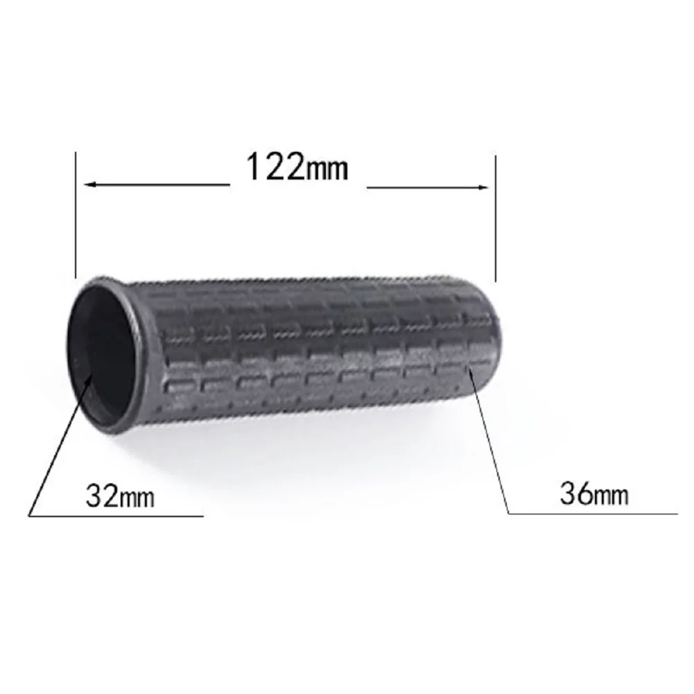 2Pcs Wheelbarrow Rubber Handles Round Tubes Black Replacement Handles Rubber Round Hole Handle Tool PVC Anti Slip Rubber Sleeve