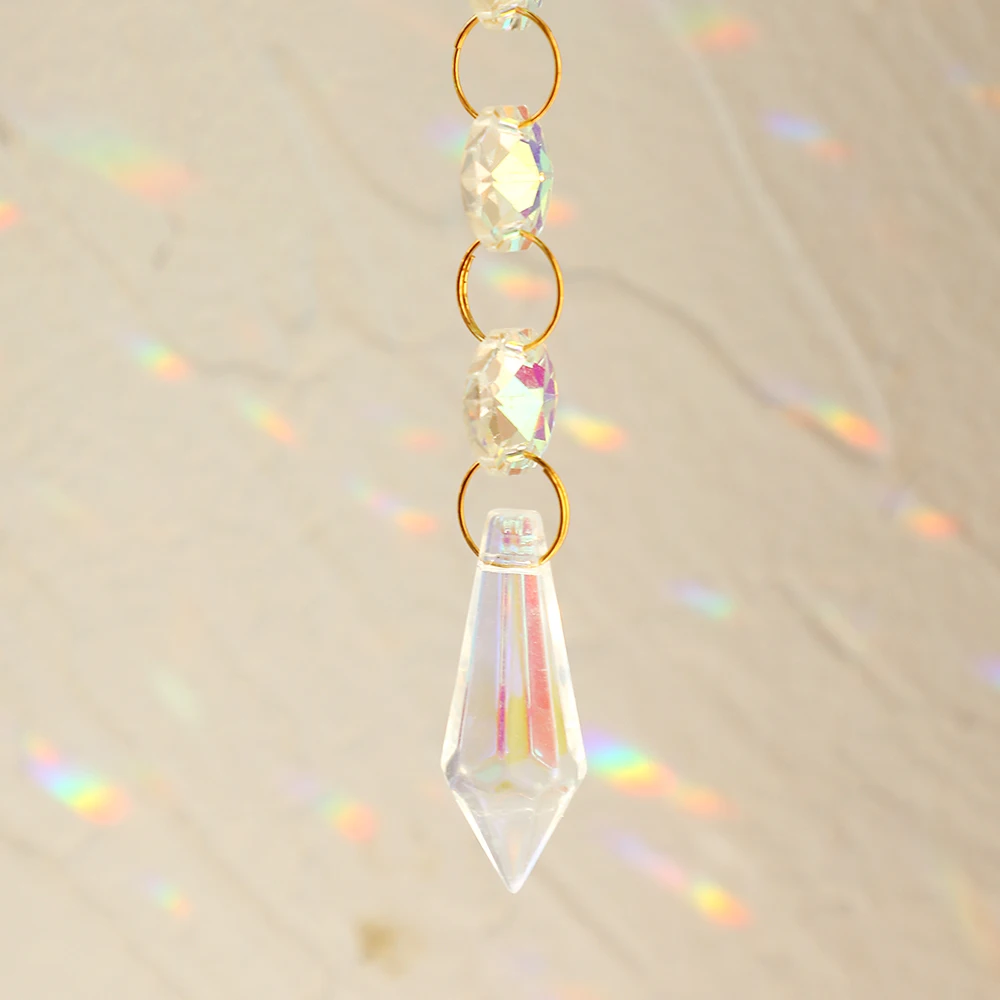 Gold Butterfly Catcher Suncatcher Crystal Rainbow Catcher Garden Butterfly Decoration Sun Fairy Window Yard Car Charm