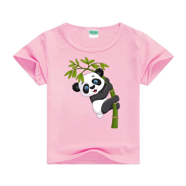Camiseta Infantil Desenho Panda Fofo Criança