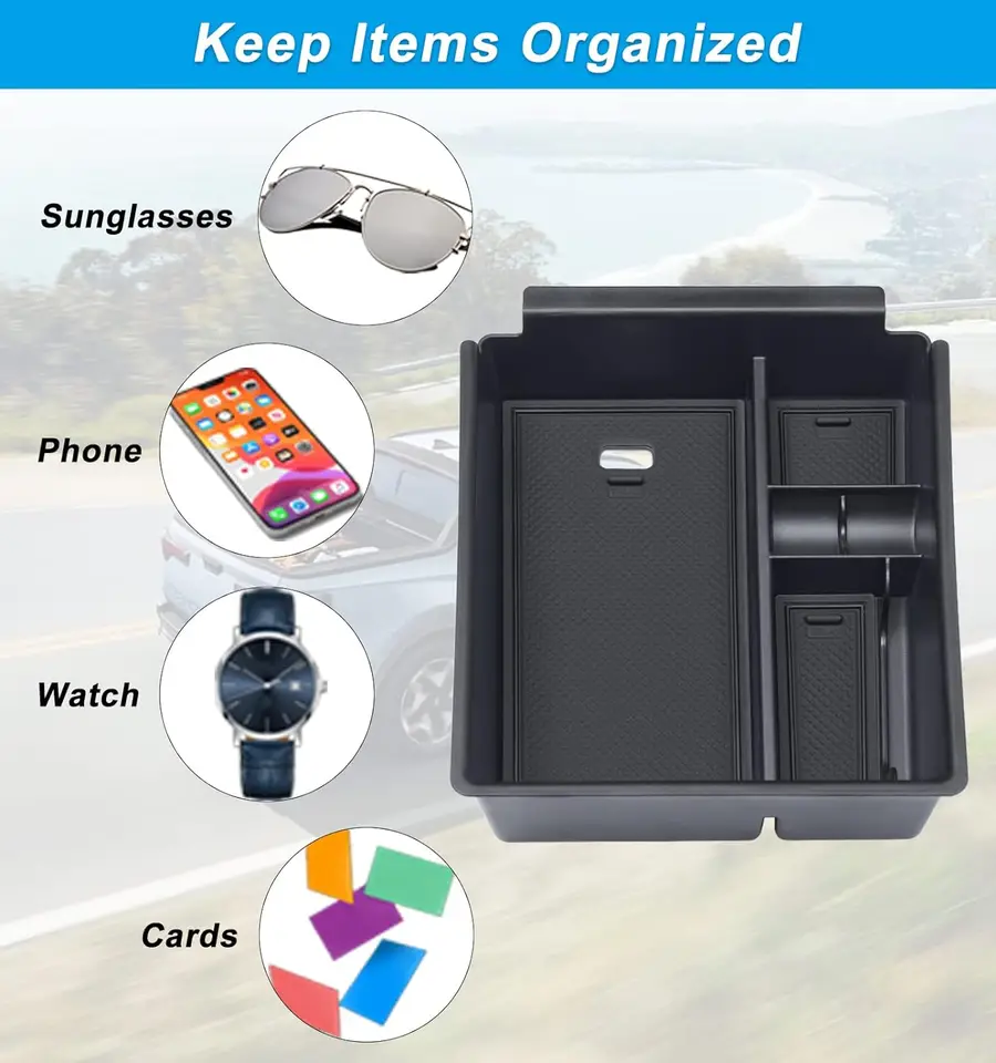 Organizador Inferior De Consola Central Para Hyundai Tucson 2025, Compartimentos Central De Suelo, Portavasos, Caja De Almacenamiento, Accorios Para Coche - AliExprs 34