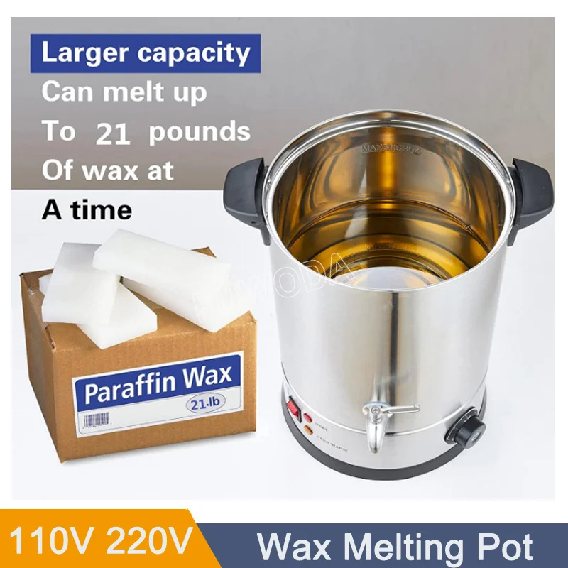 Temperature Control Stainless Steel Large Melting Pot Commerical 8L  Electric Wax Melting Pot with Spout Wax Melter - AliExpress