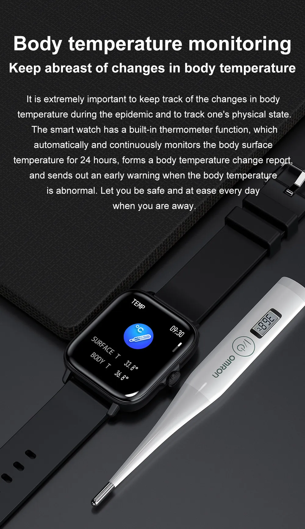 T46S Men's Smart Watch Sports Fitness Tracker Bluetooth 5.0 Call Watch Heart Rate Blood Pressure Monitoring Waterproof Bracelet