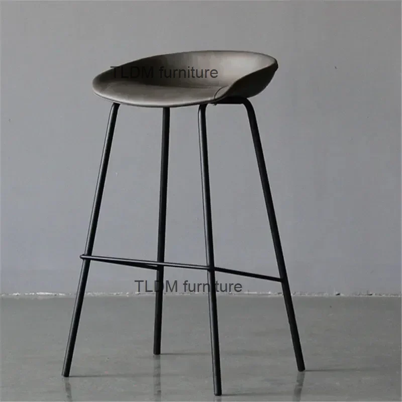

Современные минималистичные барные стулья, барная мебель из кованого железа, промышленный стиль, коммерческое кафе, дизайнерские высокие стулья, барный стул в стиле ретро