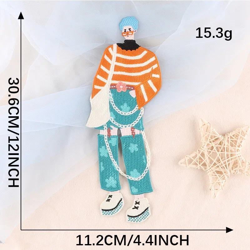 vepoty Cartone Animato da Cucire su Patch Applique 5 Pezzi Toppa Ricamata Dente Cucire su Emblema per Giacche di Abbigliamento