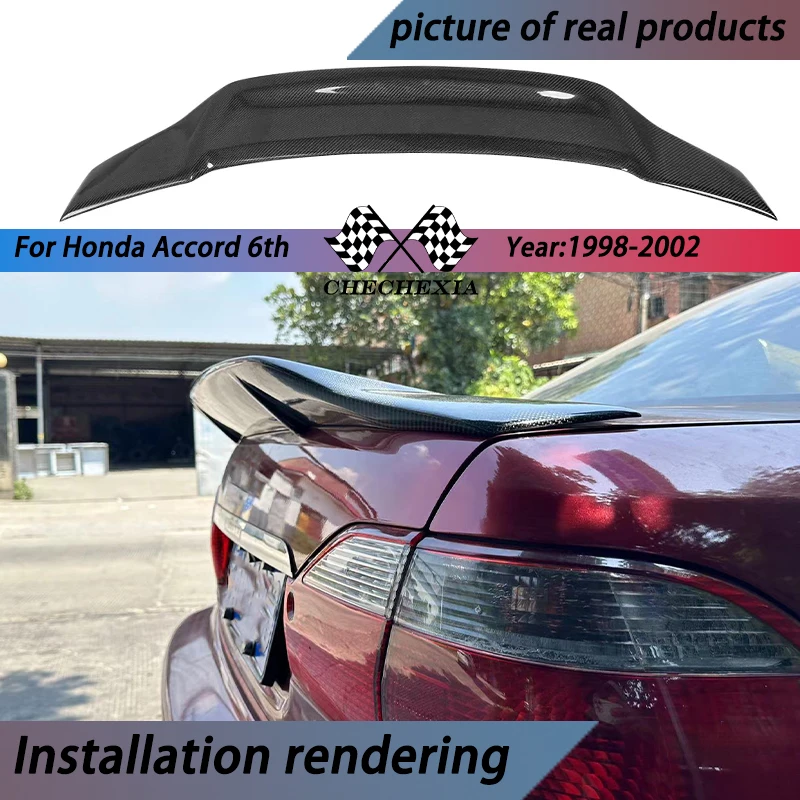 

Carbon Spoiler for Accord 6th 1998 1999 2000 2001 2002 Type R Car Rear Ducktail Wing Accessories