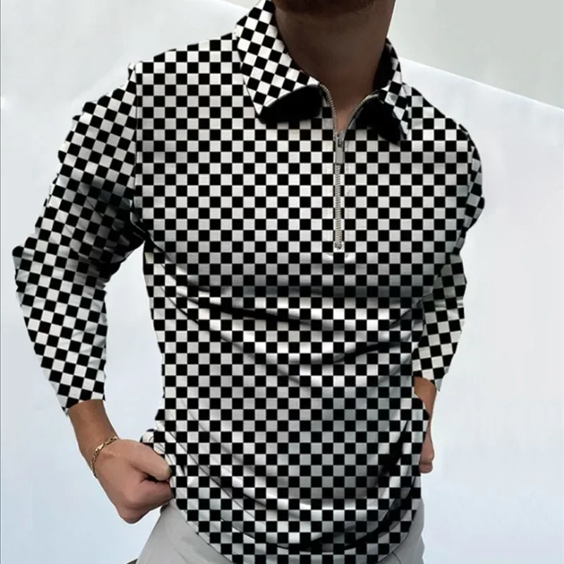 

Мужской Повседневный Топ с длинным рукавом, черный цвет, весна-осень 2023