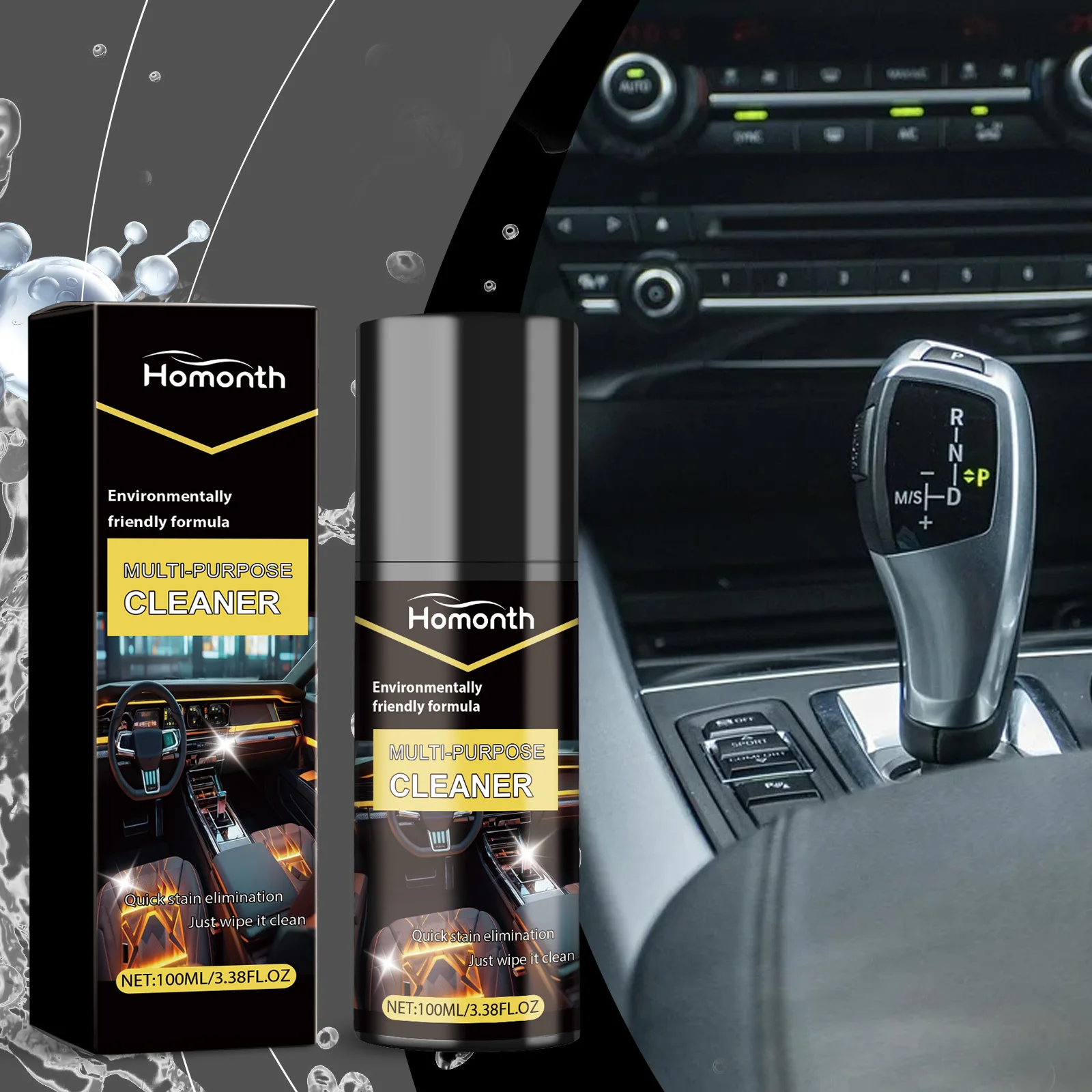 Multi Functional Foam Cleaner for Automobile Interior Cleaning, Decontamination, Maintenance and Brightening Cleaner 100 ML