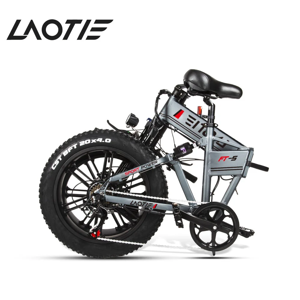 Laotie Ft5 Electric Bike 500w 48v 12.8ah Battery 35km/h Foldable E Bike 7-mountain  Bike Electric Bicycle 20in Fat Tire Eu Plug - Electric Bicycle - AliExpress