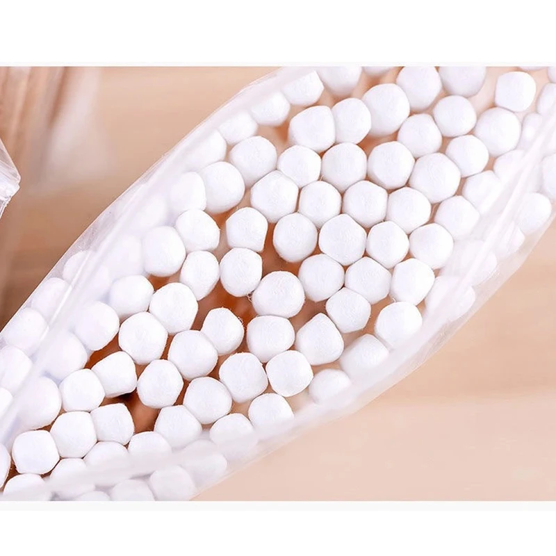 500pcs Double Head Wood Cotton Swab Nose Ears Cleaning Women Makeup Tools Lipstik Cotton Buds Tip Sticks Bastoncillos Oidos 6