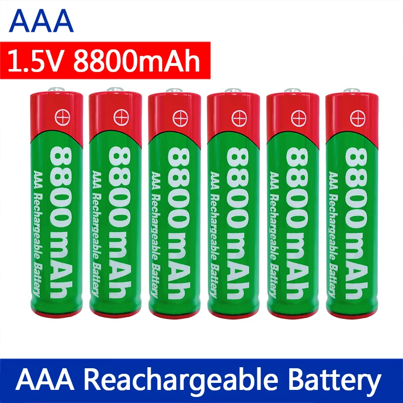 Rechargeable AAA Battery 8800mAh 1.5V For Led Light Toy MP3 Long Life Power Tool Battery Rechargeable Lithium Batteries Rechargeable Nickel Zinc Batteries