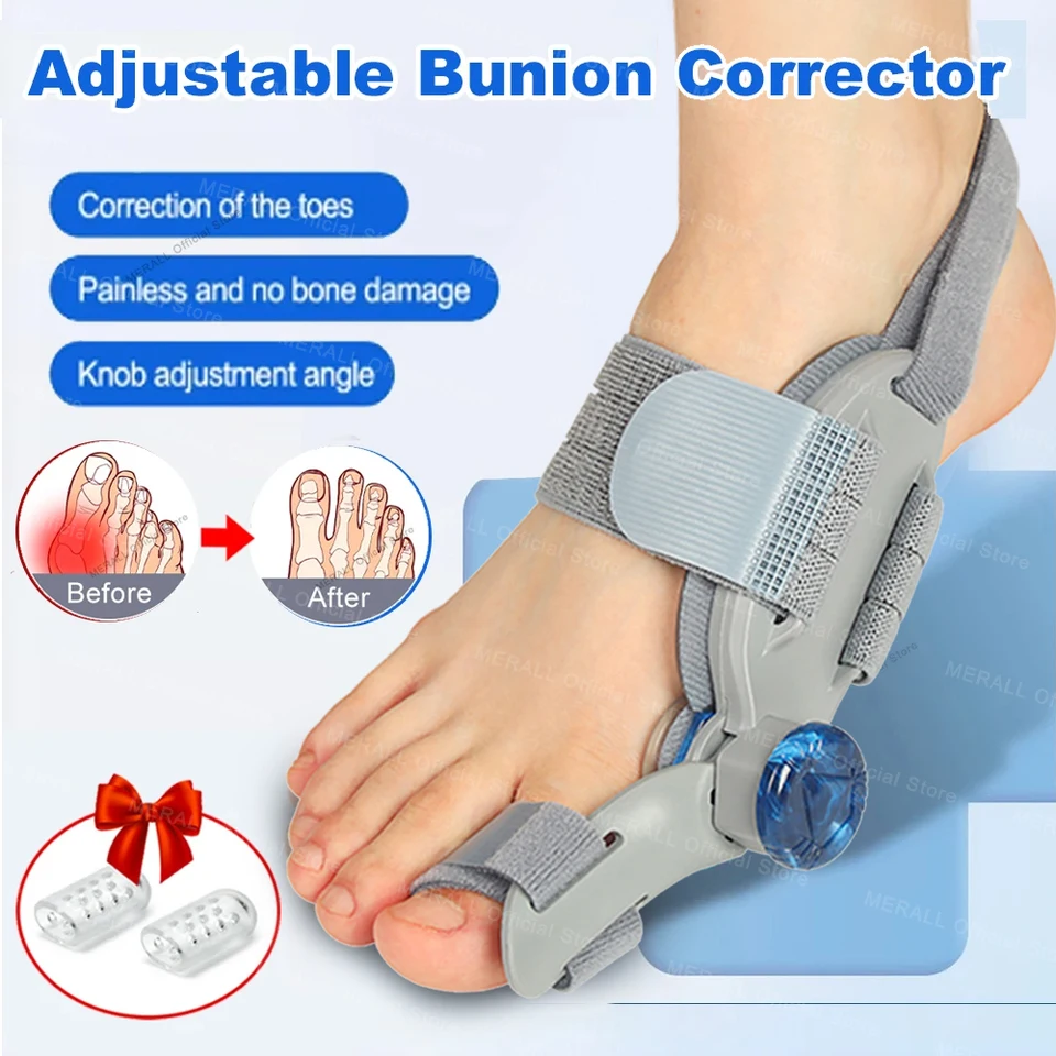 Separatore regolabile per alluce valgo, correttore per dita dei piedi, raddrizzatore per dita dei piedi, pedicure ortopedica_voghion.com
