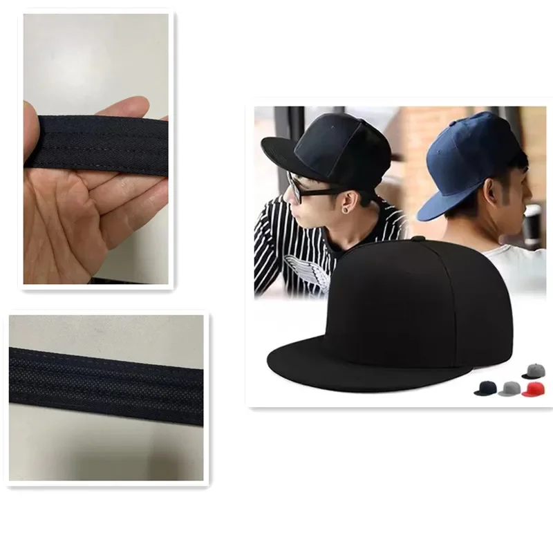 10 meters Cap's Cotton Bands  Four Lines Sweatband 60M Hat Accessories Pure Cotton Sweatband Tape for Baseball Caps Hat 4