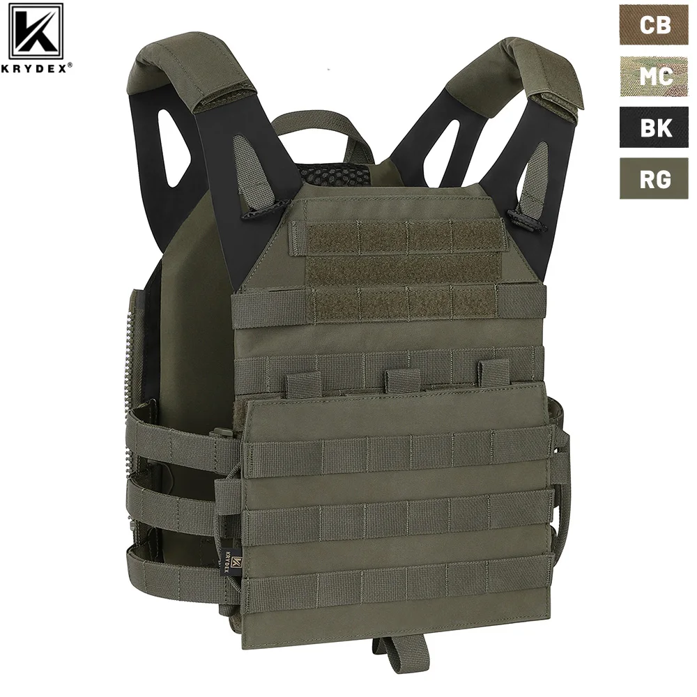 

KRYDEX 500D JPC 2.0 Tactical Vest Jumper Plate Carrier Front MOLLE Flap Quick Release Armor Airsoft Hunting Paintball CS Vest