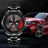 Stainless steel Watch Hub Custom Design Sports Car Rim Sports Watch Waterproof Creative Male Watch Mens Wheel Wristwatch Clock 1