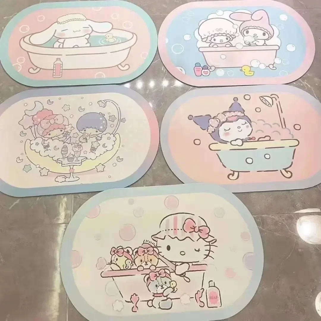

Sanrioed Kawaii Anime Cartoon series HelloKitty My melody High-value cute girl bathroom mat living room floor mat holiday gift