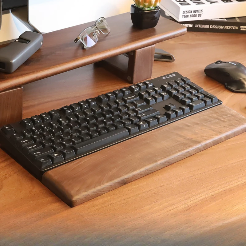 FilcoHHKBBlackWalnutKeyboardPalmRestMechanicalKeyboardWood