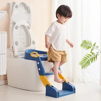 Children's Toilet Seat Male and Female Baby Auxiliary Ladder Foldable Toilet Seat Toilet Stool Toilet Stand Ladder 2