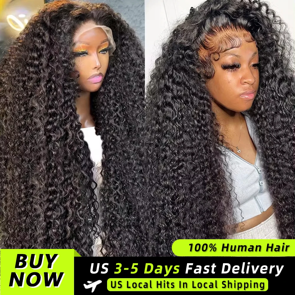 250 Density Deep Wave Lace Front Wig 13x6 Hd Lace Frontal Wig 13x4 Curly Human Hair Wigs For Women 360 Pre Plucked Lace Wig