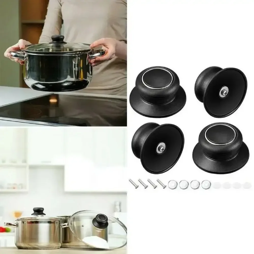 2Pcs Replacement Knob Handle For Glass Lid Knob Handle Stainless Steel Pot Pan Cover Cookware Handle Accessories Kitchen Tools