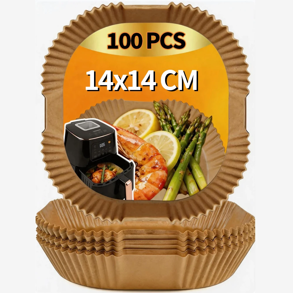 High-Temp Resistant Non-Stick Baking Paper - Durable, Oil-Proof Air Fryer Liners