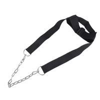 Strengh Exercise Fitness Body Building Black Adjustable Head Gym Neck Training Belt Neck Weight Lifting Grip Wrist Wraps Straps 2