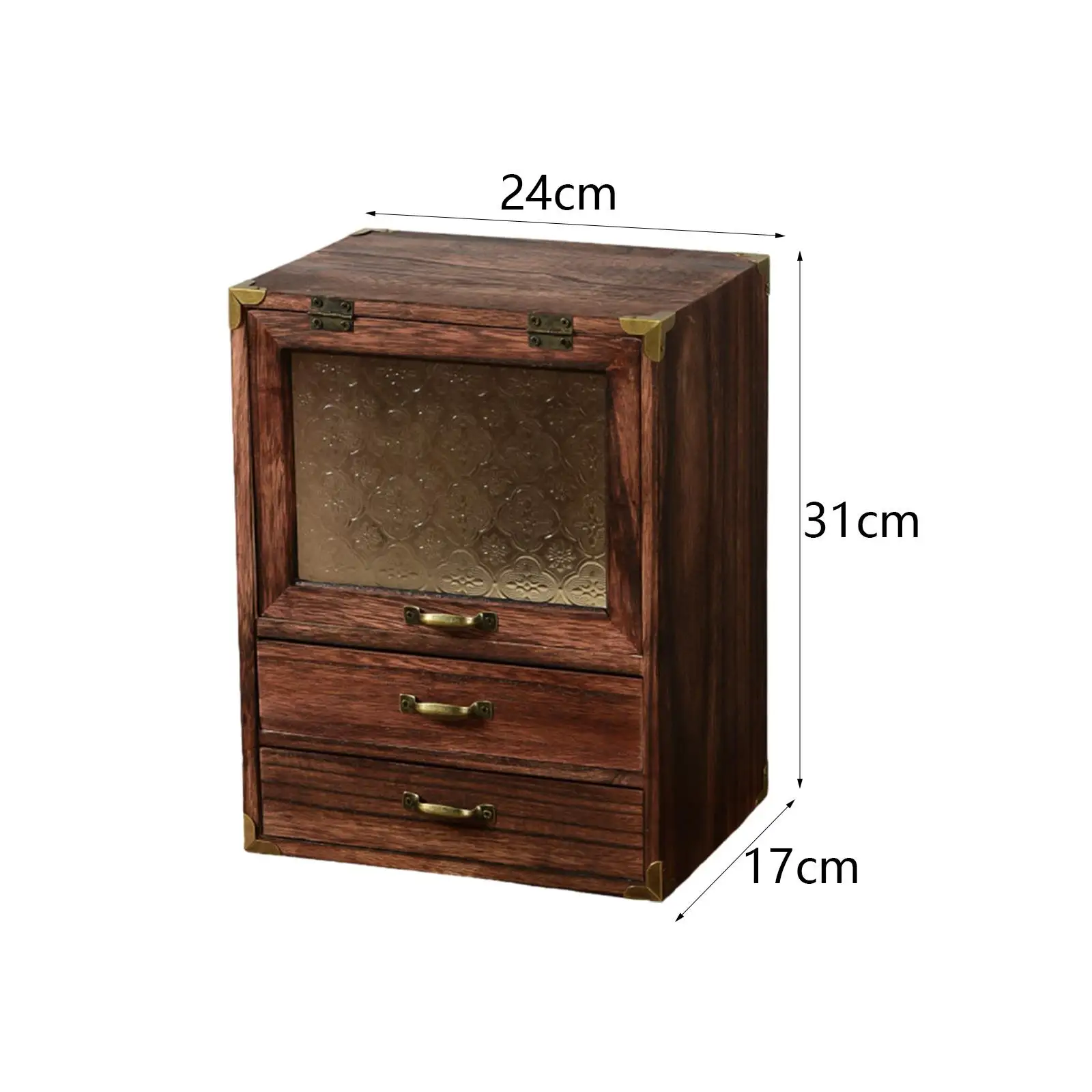 Makeup Organizer with Drawer Skincare Organizers Box Portable Makeup Case for Gift Bedroom Bathroom Dressing Table Countertop 6