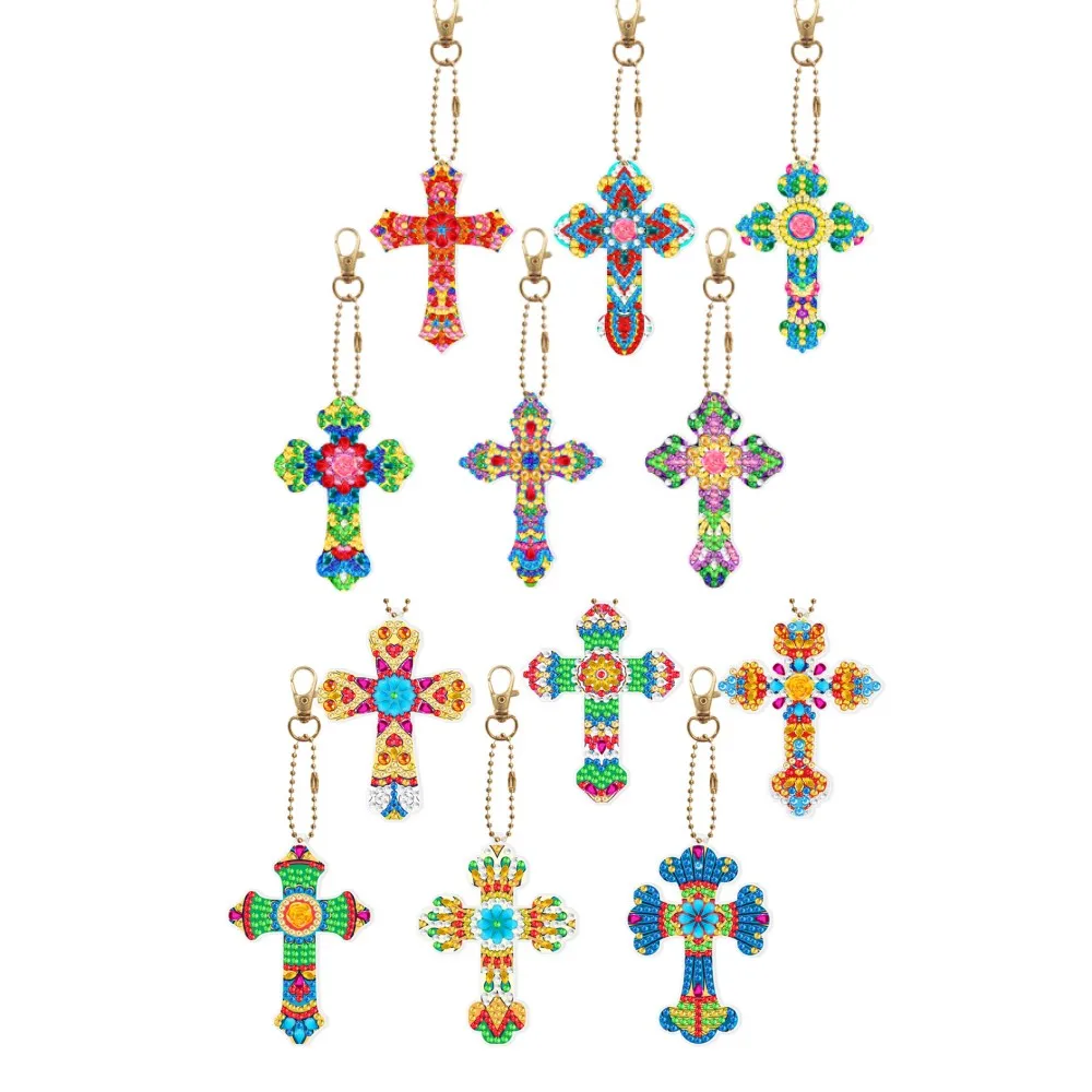 

Алмазная живопись 5D 12 шт., цепочка для ключей «сделай сам», Набор для творчества, алмазная цепочка для ключей, набор для акриловой живописи