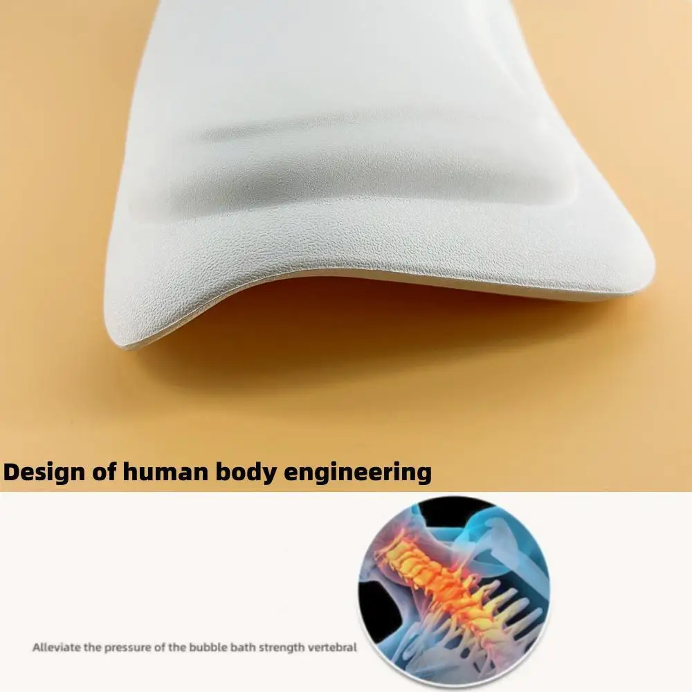 Bathtub Headrest Suction Cups Comfortable SPA Non-Slip Bath Pillow Neck Back Headrest