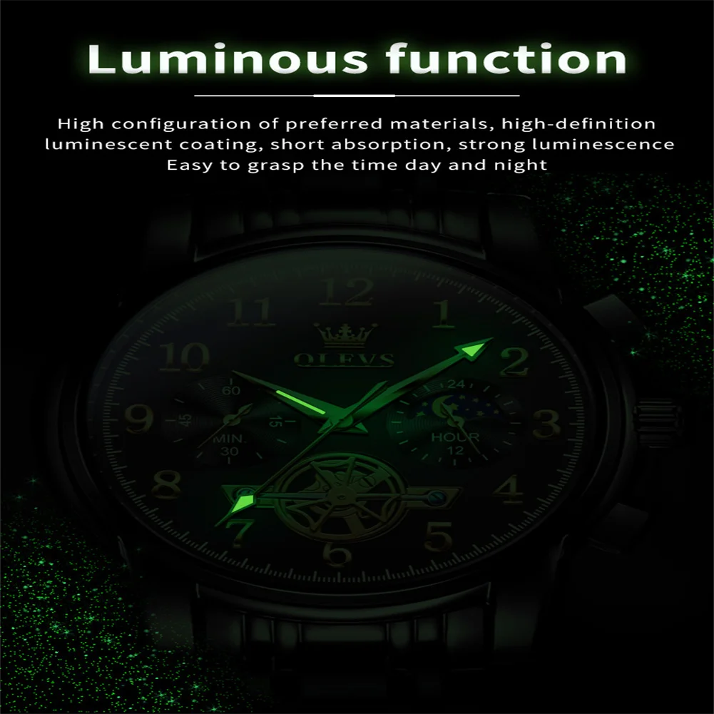 OLEVS 2903 Quartz Mens Watches Top Brand Luxury Original Fashion Casual Design Stainless Steel Waterproof Wristwatch Gifts Lover