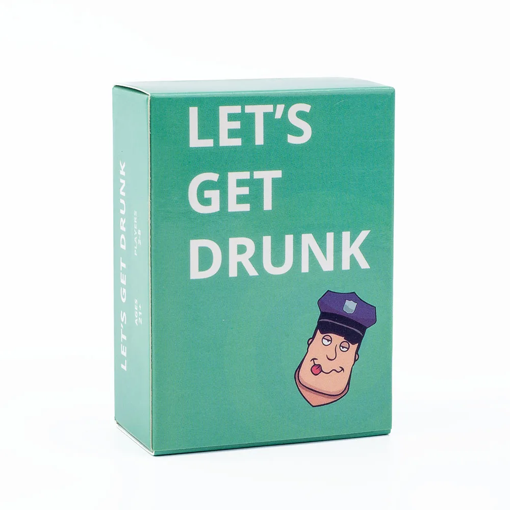 88 pcs Let's Get Drunk Drinking Card Game in Box  English Version for Parties Borad Games 8.8x6.3cm