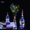 1Pcs 2 Meter 20 Led 1 Meter 10 Led Bottle Fairy String Lights Cork Christmas Wedding Party 4