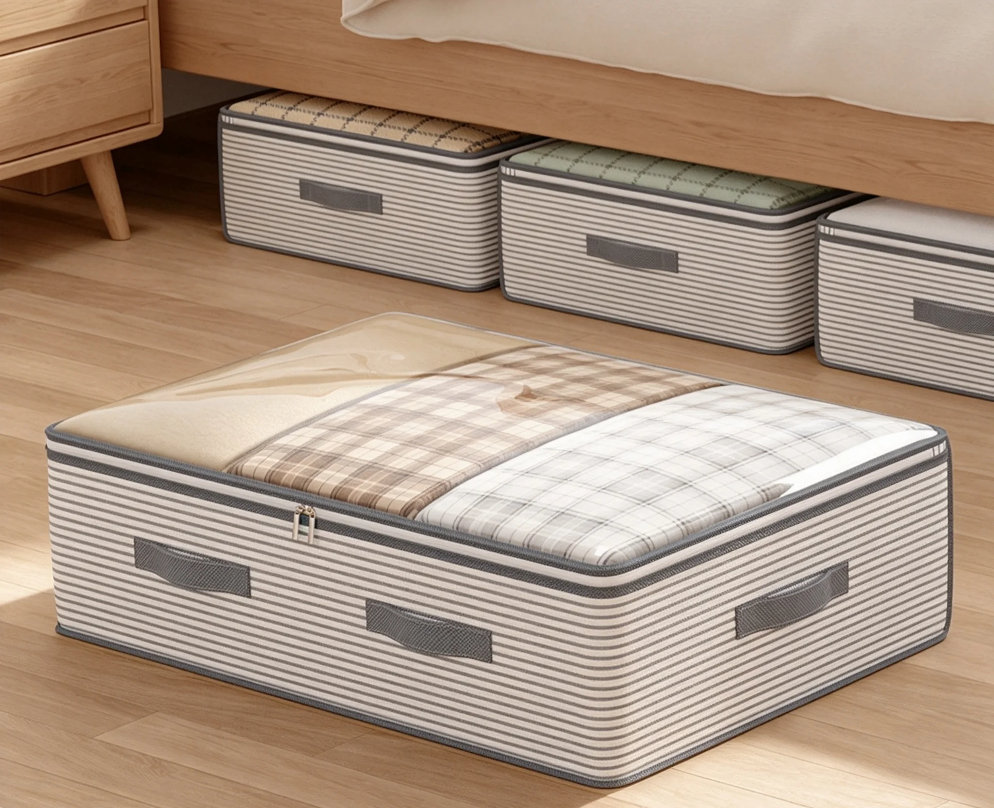 1pc Under-bed Storage Bag for Clothes / Large Capacity Dust-proof Storage Bag