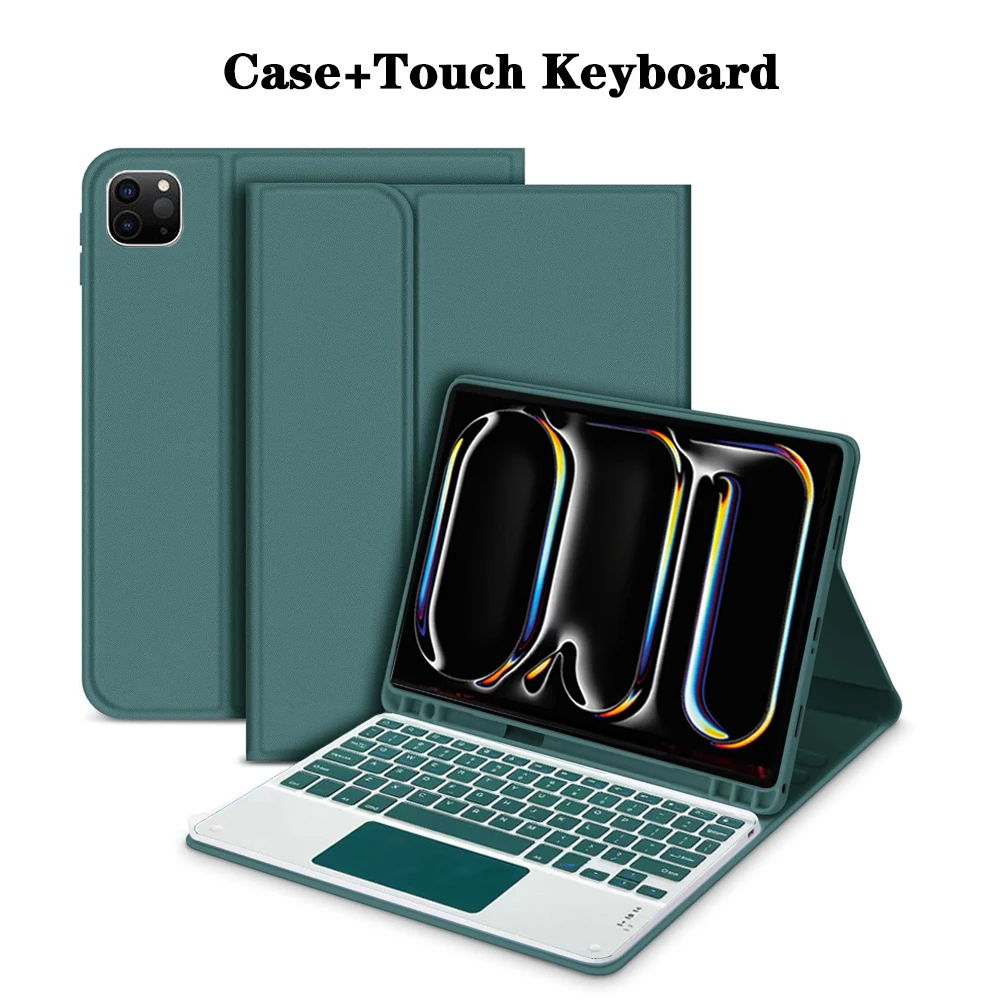 Enhanced Keyboard Case with Detachable Magnetic Cover and Integrated Pencil Holder