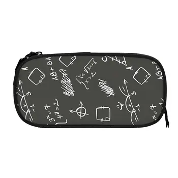 1 piece Mathematical Figures Calculations Pencil Case Student Pen Bag Blackboard Elements School Pencil Pouch Stationery Bag 1