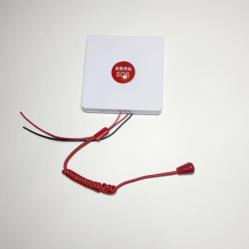 10Pcs Wall Mounted Wired Emergency Call Button With Digging Rope 86mm Box Waterproof Switch For Hospital Bed Washroom SOS