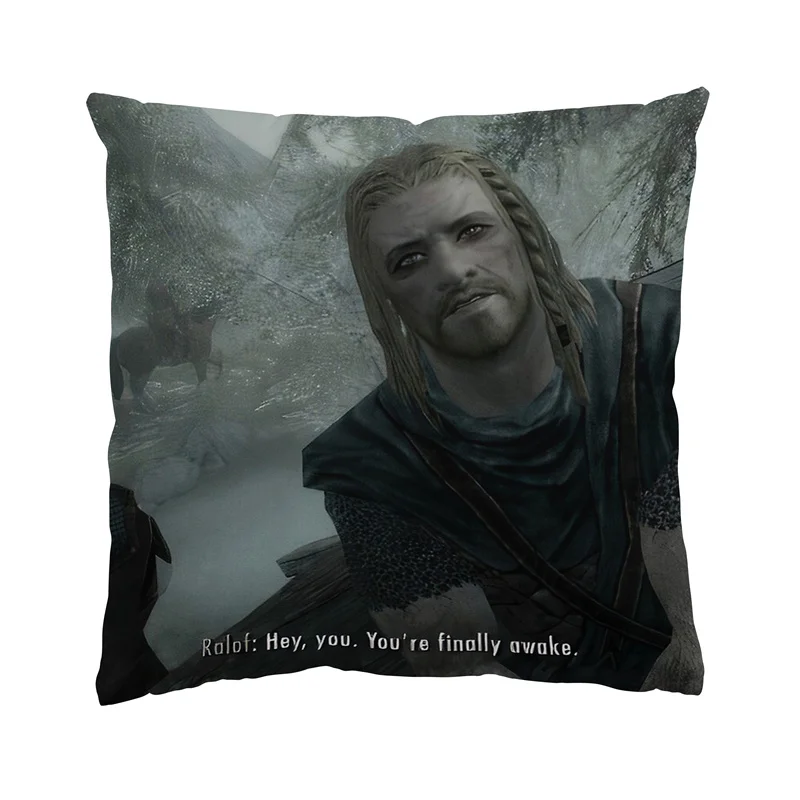 

Aertemisi 18'' x 18'' Hey You Youre Finally Awake Funny Meme Square Throw Pillow Cushion Covers Cases Pillowcases 45cm x 45cm