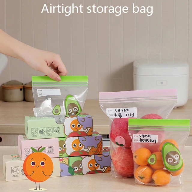 Reusable Zip Lock Bag Food Grade Transparent Storage Bag With
