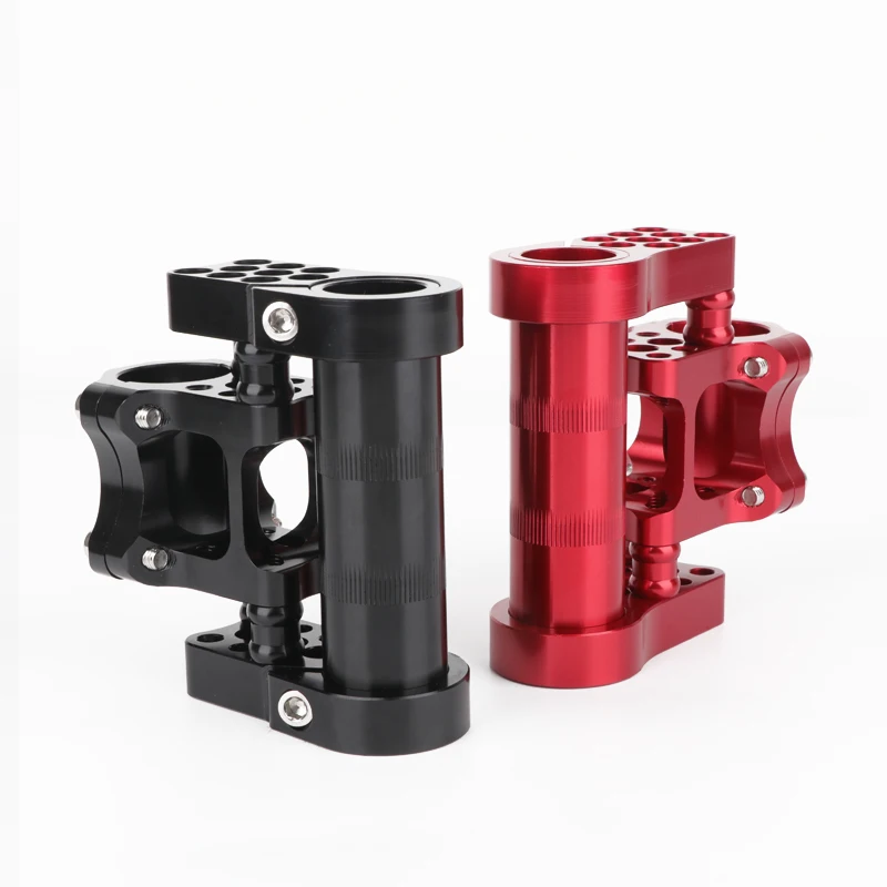 HASSNS Folding Bike Stem Bmx Handlebar Double Table 25.4 Bicycle Bridge Handle Bar Short Power Cycling Rod Adjustable Stem Riser