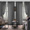 Set Of 4 Curtains, Solid Color Simple Rod Pocket Blackout Curtains, Suitable For Living Room, Office, Home, Bedroom Decoration 3