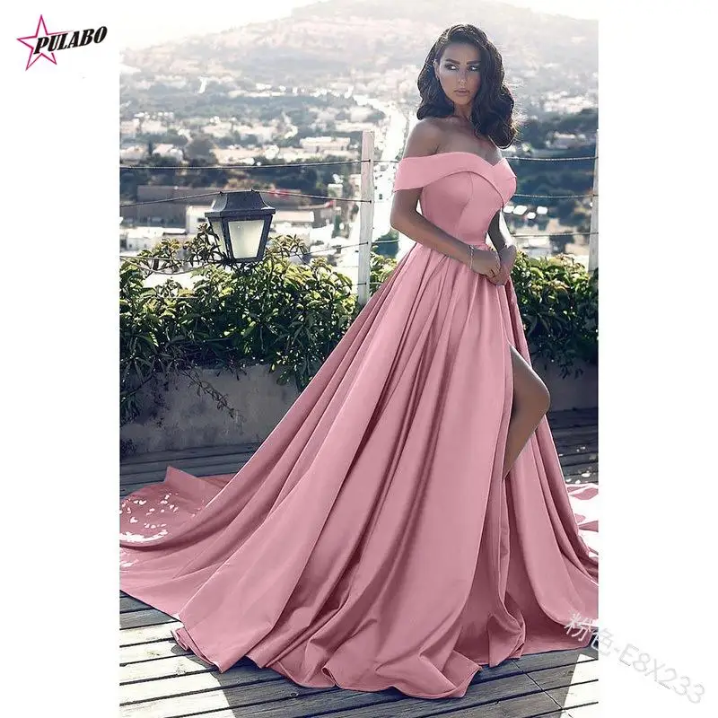 

5XL Women Elegant Party Evening Maxi Dress Casual Ladies Off Shoulder Strapless High Waist Floor Length Split Long Dress Female