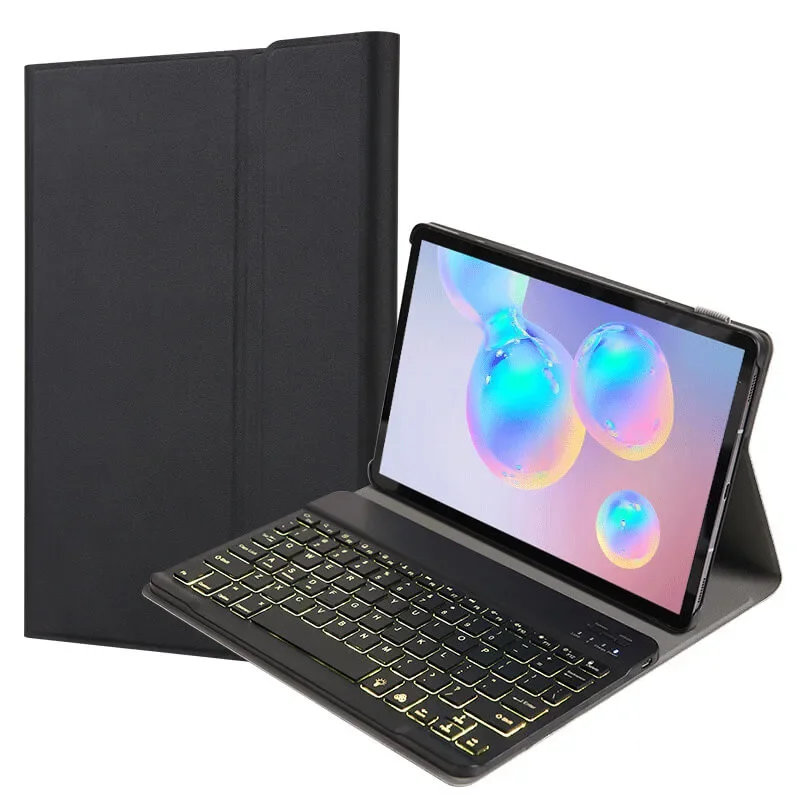 Enhanced Tablet Keyboard Case with 7-Color Backlit Cover